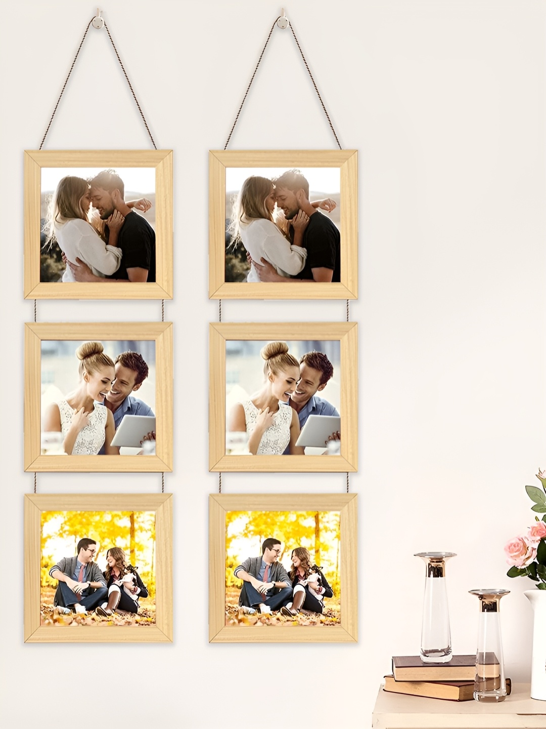 

Art Street Beige 6 Pieces Wood Wall Photo Frames