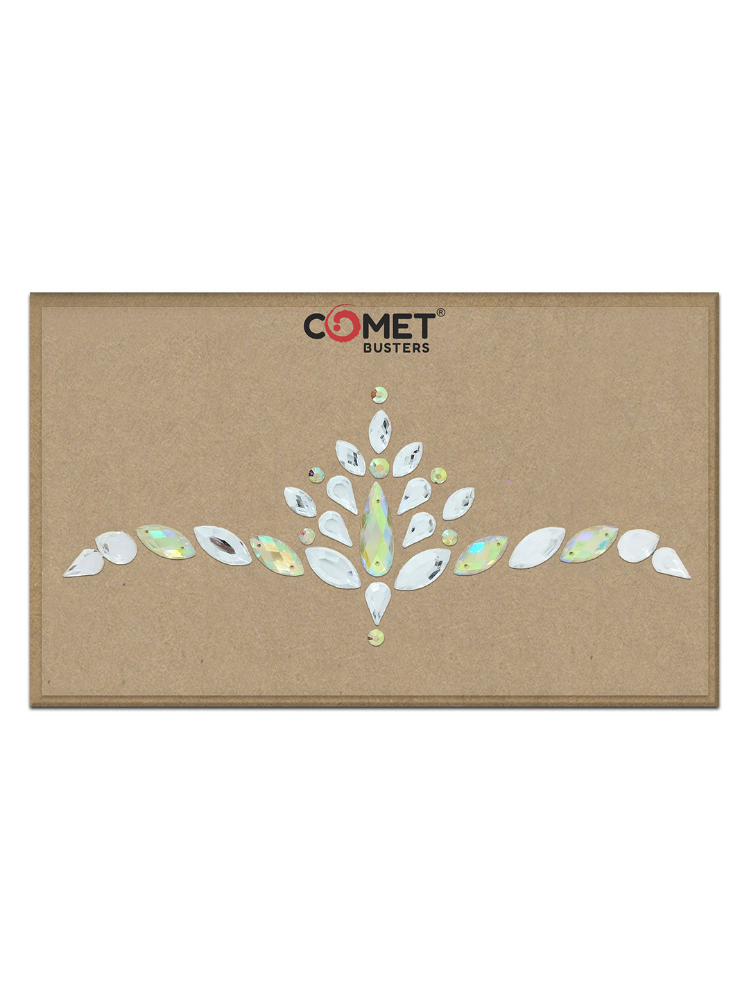 

Comet Busters Face Jewels Temporary Sticker Bindi, Silver