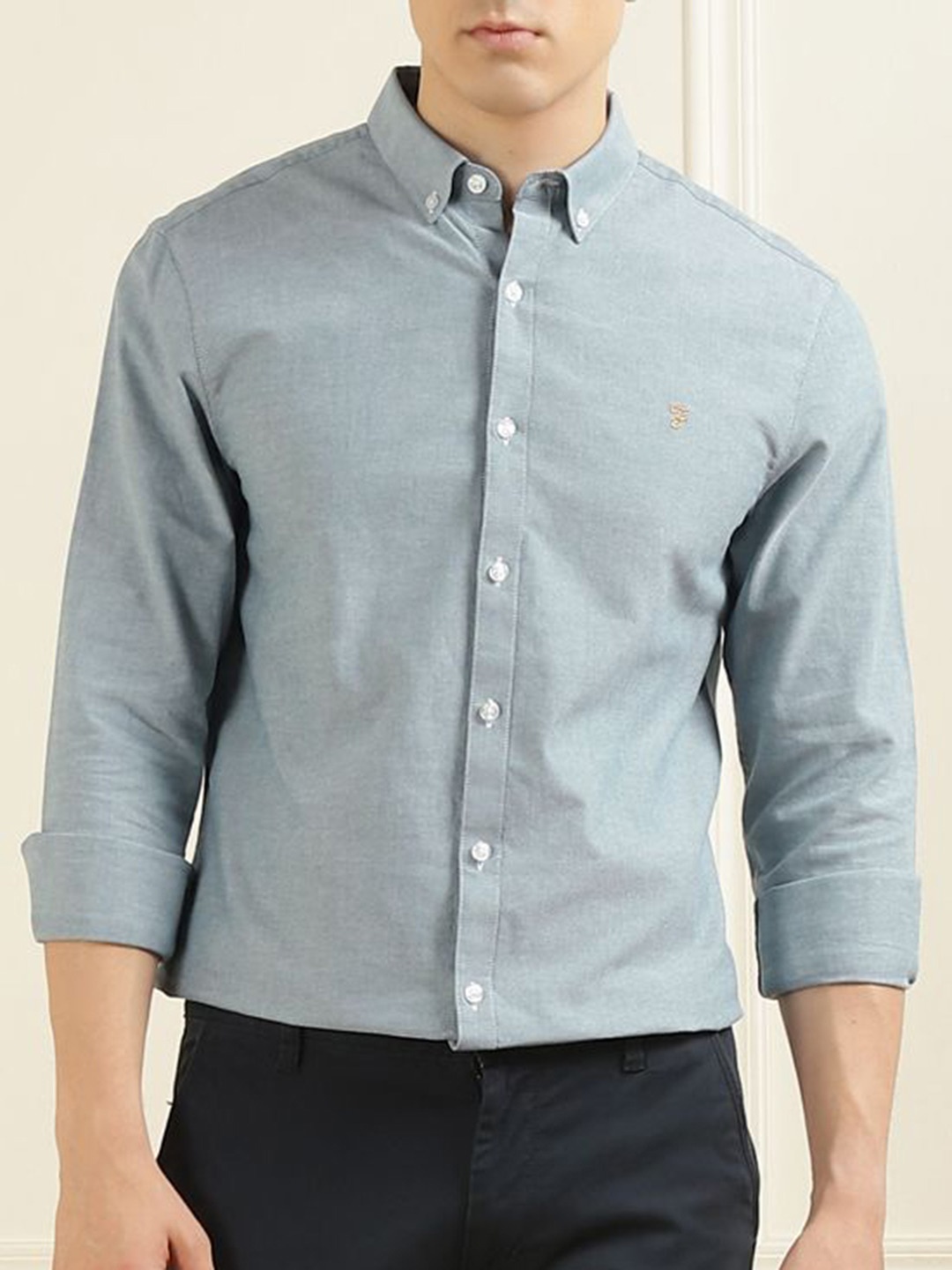 

Farah Men Cotton Slim Fit Opaque Casual Shirt, Green