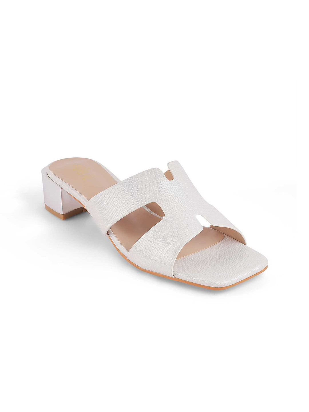 

Tresmode Women Solid Party Block Sandals, White
