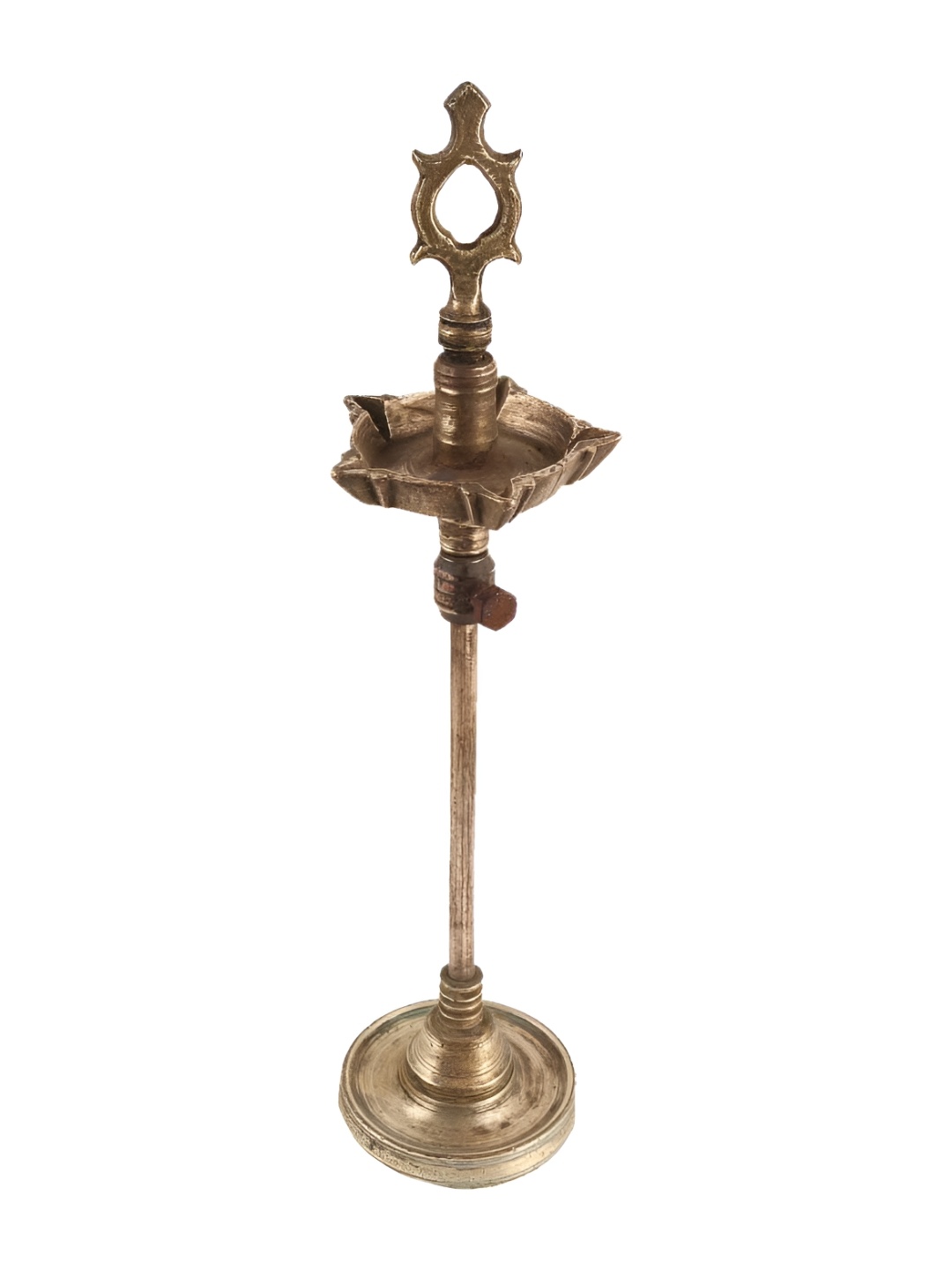 

Indianshelf Gold-Toned Textured Brass Diya Pooja Essentials