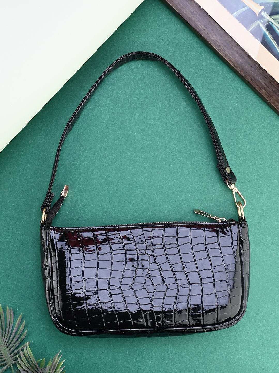 

ARKDAS Women Textured Structured Shoulder Bag with Quilted, Black