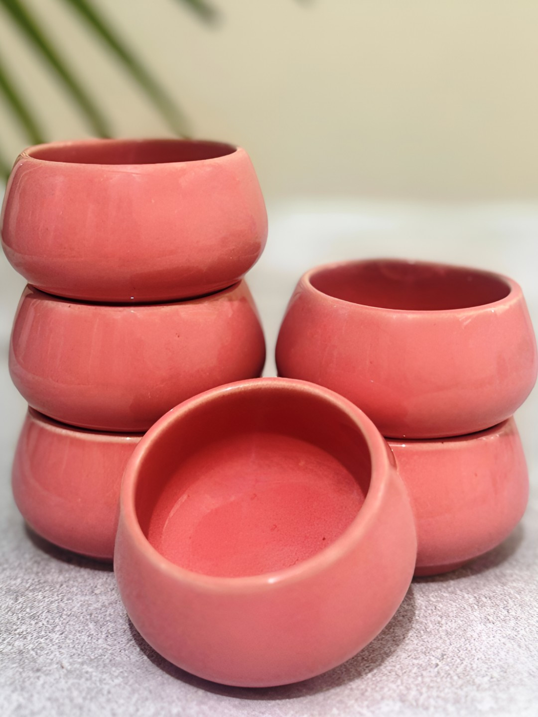 

Lupaava Pink 2024 6 Pieces Ceramic Microwave Safe Dip Bowl