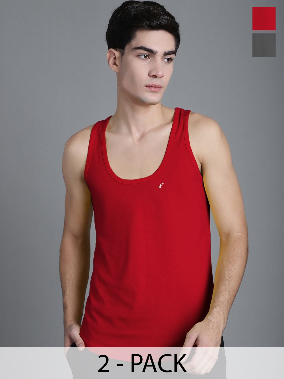 

FBAR Men Pack Of 2 Cotton Anti-Bacterial Innerwear, Red