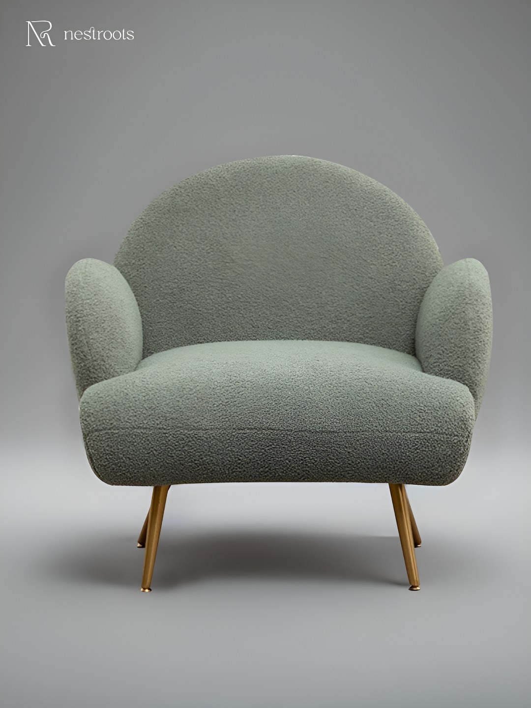 

nestroots Olive Green Cushion Mellow Loopback Chair
