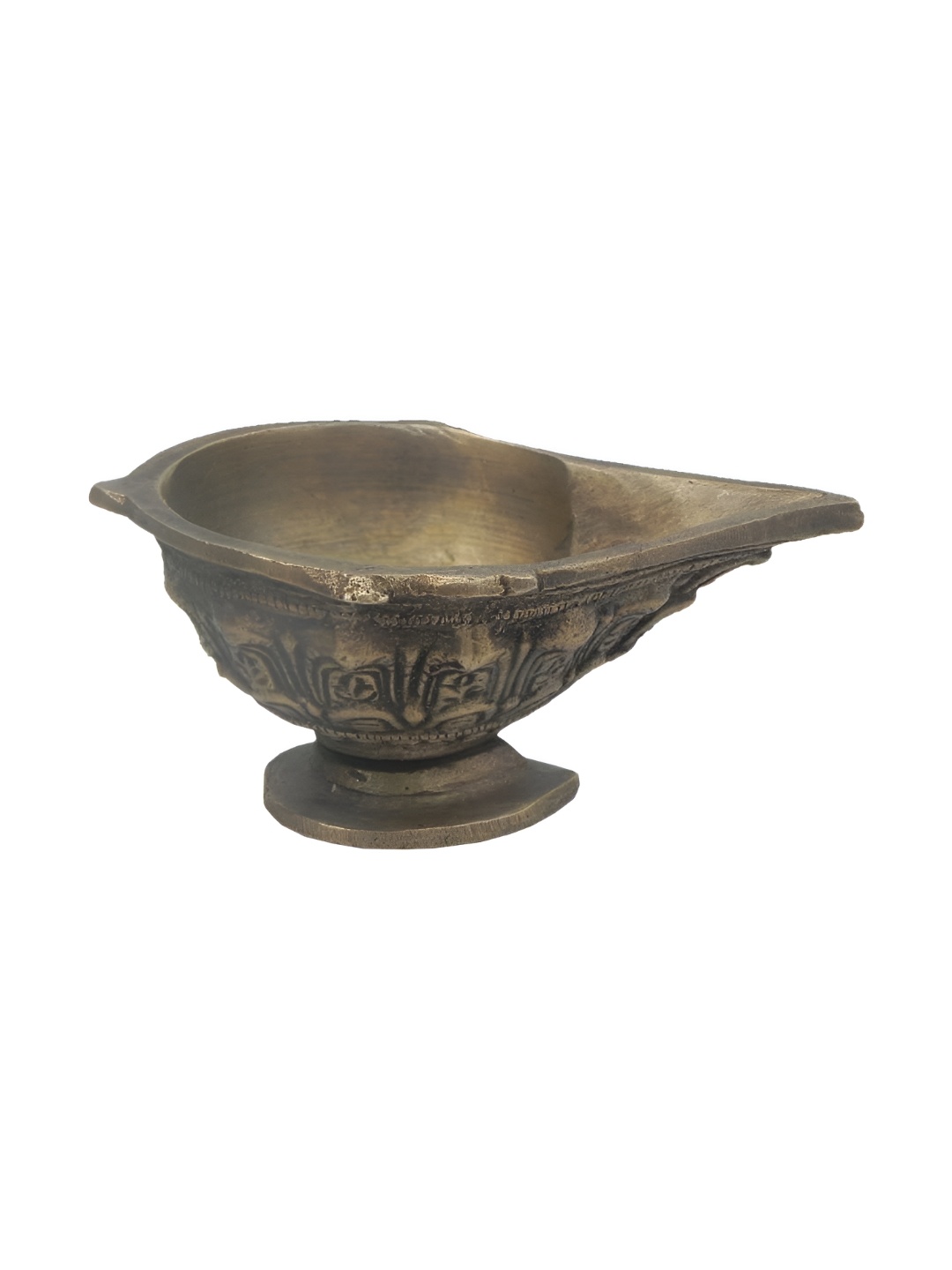 

Indianshelf Bronze and Black Textured Vintage Era Deep For Mandir Diya