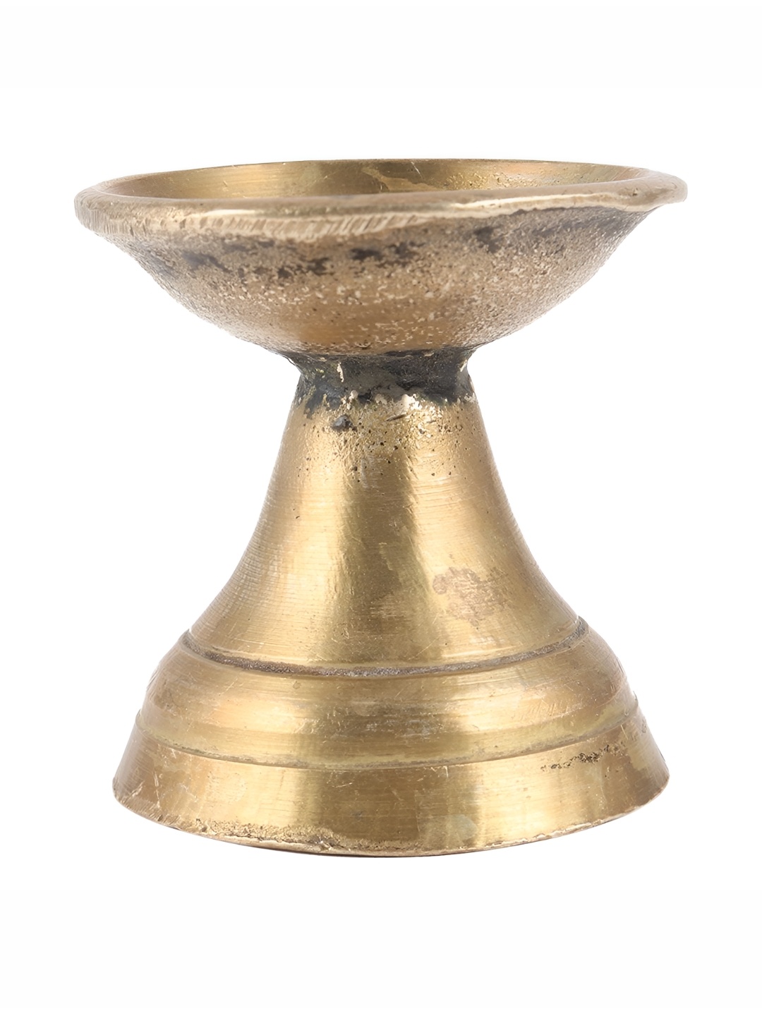 

Indianshelf Gold Toned Textured Brass Pooja Diya Pooja Essentials, Bronze