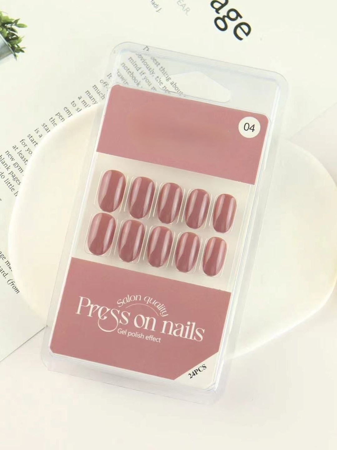 

RANORE Set Of 24 Artificial Reusable Nails Shade-04, Brown