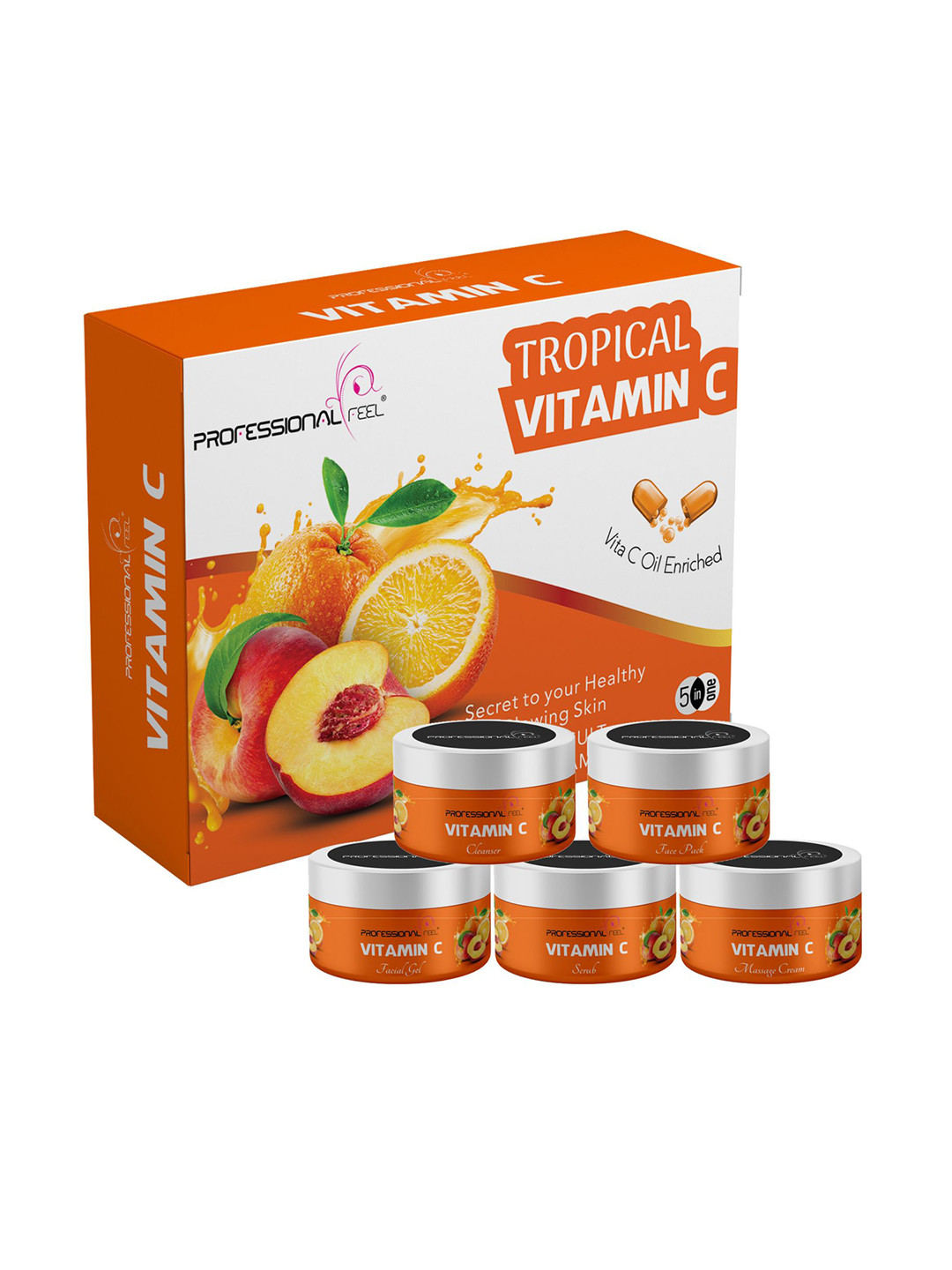

PROFESSIONAL FEEL Tropical Vitamin C Facial Kit 250 g, Orange
