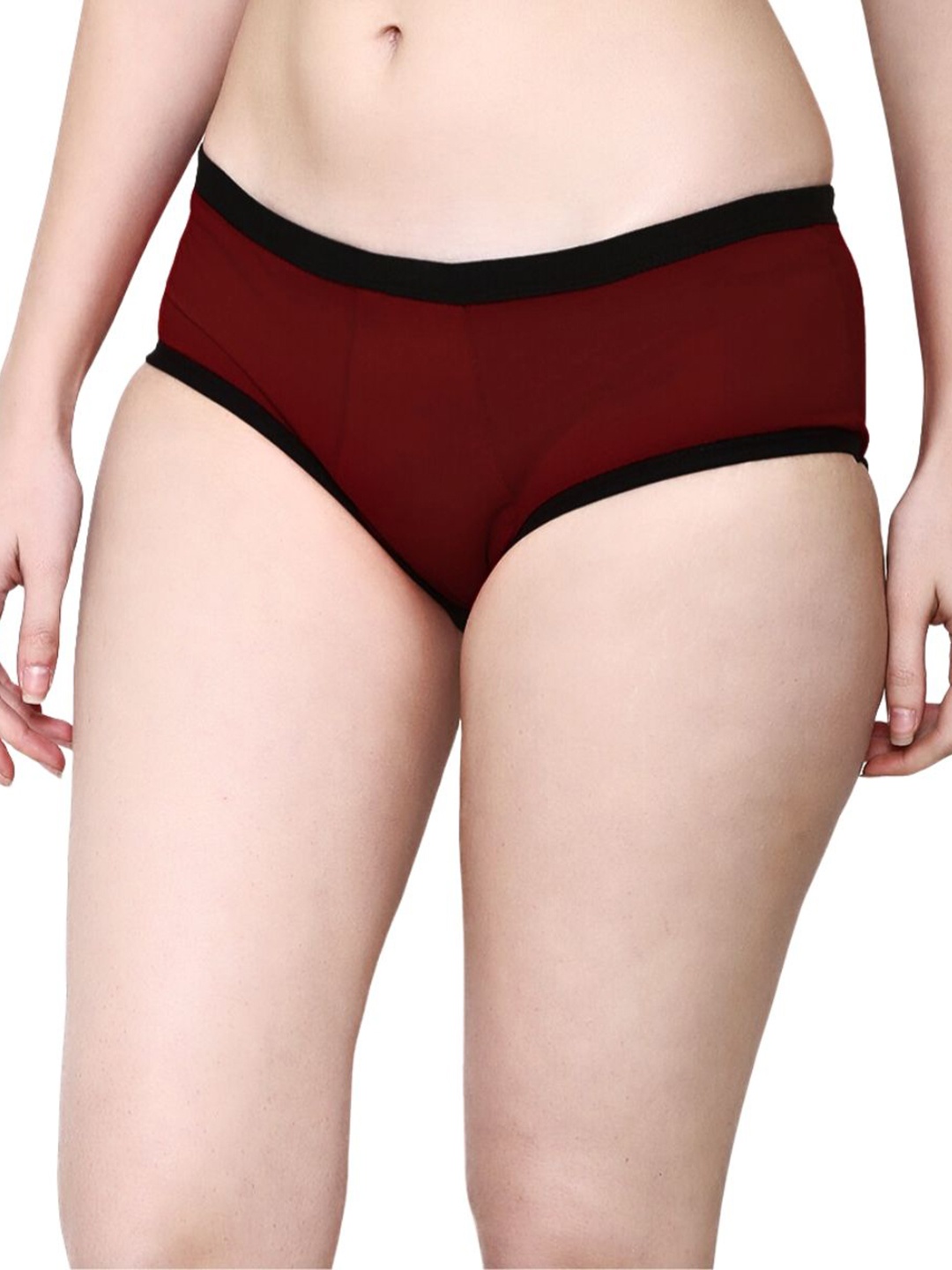 

CareDone Cotton Leak Proof Period Briefs, Maroon