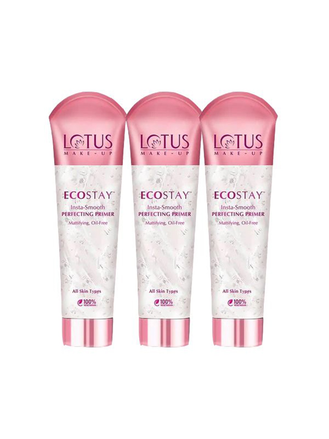 

LOTUS Make-up Set Of 3 Ecostay Insta Smooth Perfecting Primer - 30 g, Pink