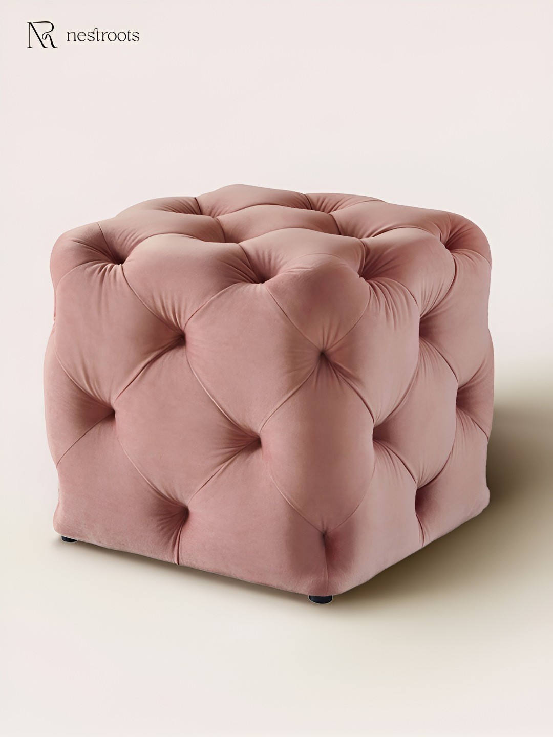 

nestroots Flamingo Pink Chill Ottoman