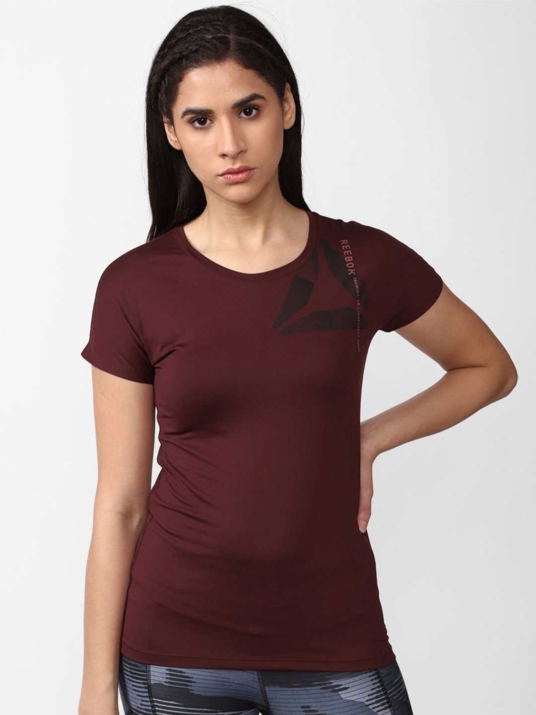 

Reebok Women OS AC Graphic Tee, Maroon