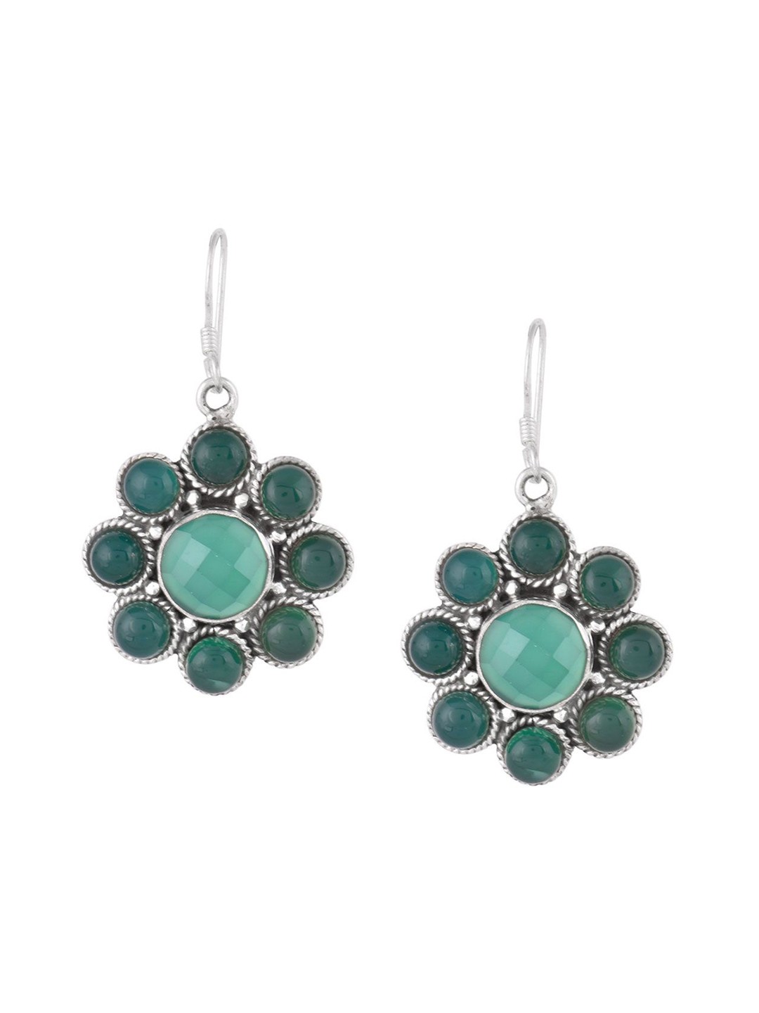 

Indianshelf 92.5 Sterling Silver Contemporary Drop Earrings