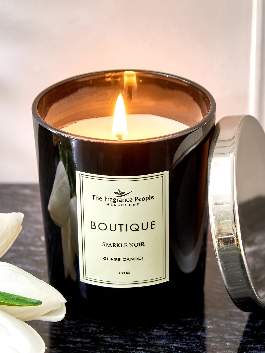 

Home Centre Boutique Black and White Sparkle Noir Scented Jar Candle
