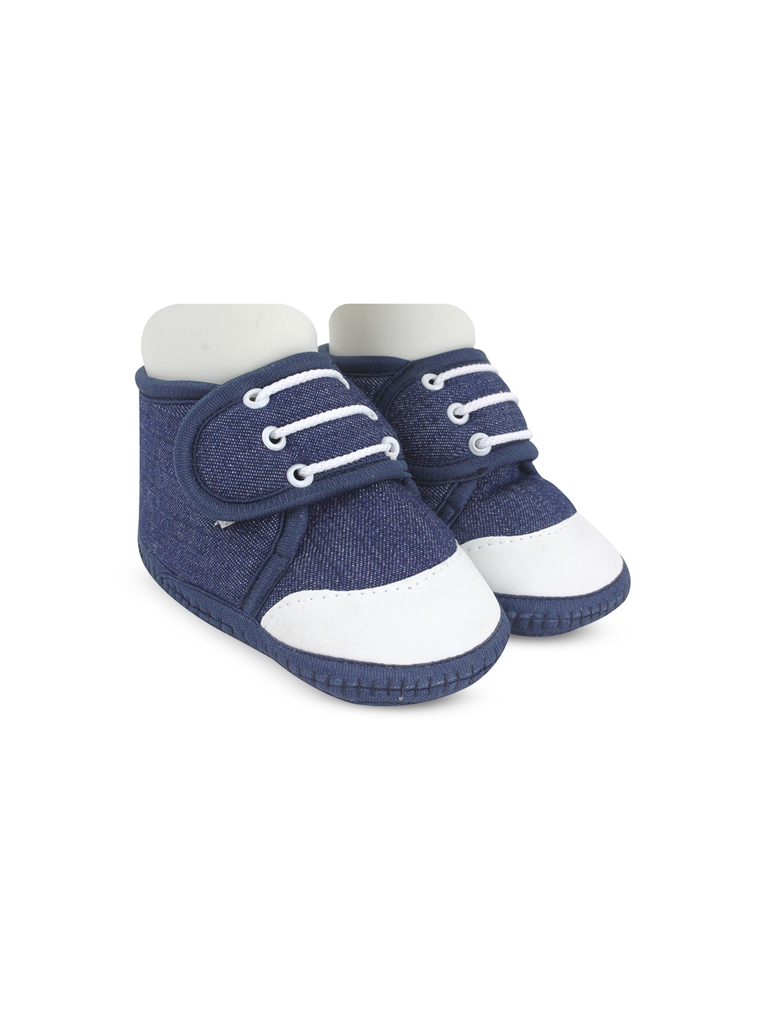 

NESKA MODA Unisex Kids Cotton Booties, Navy blue