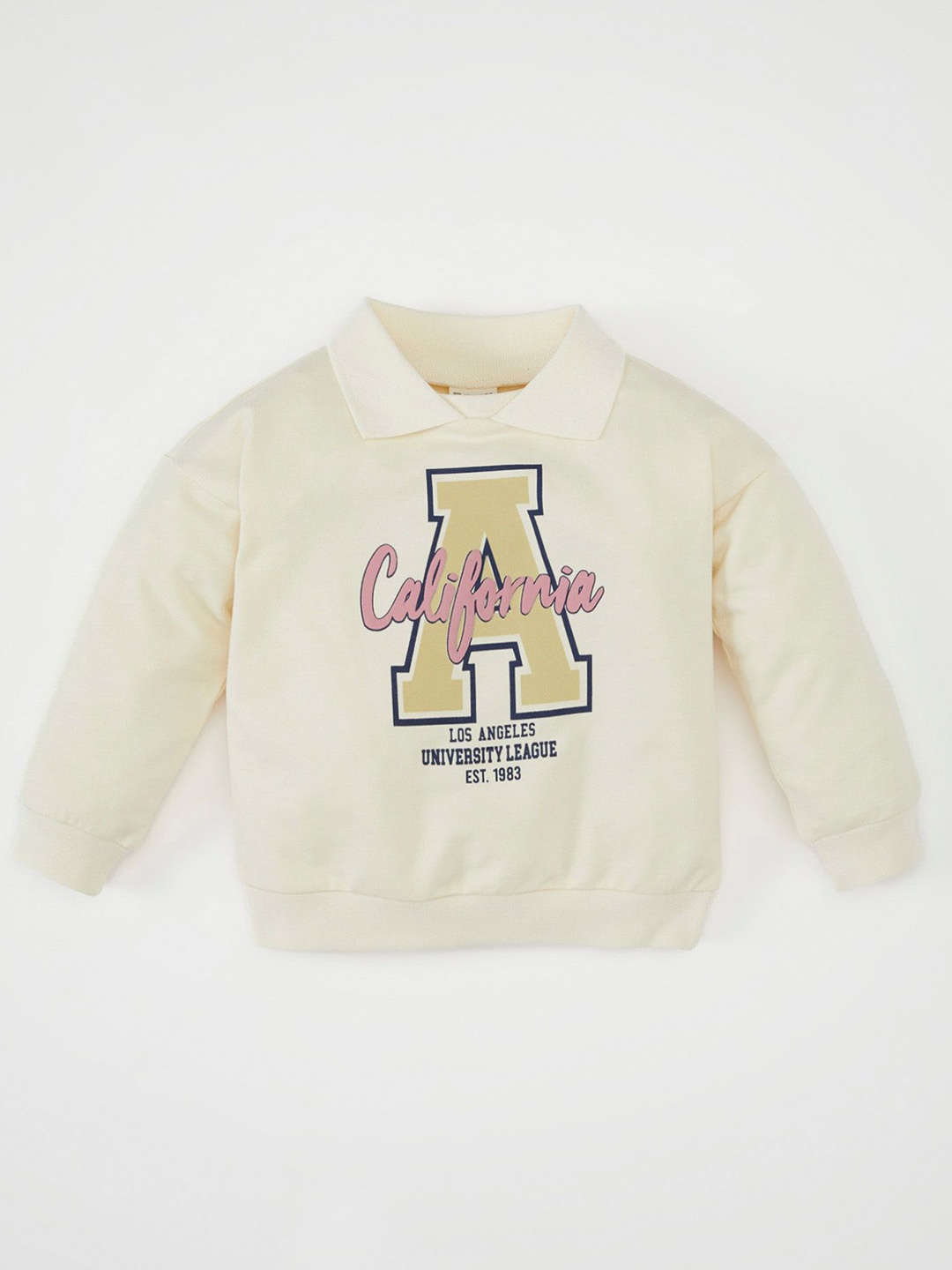 

DeFacto Girls Printed Sweatshirt, Off white