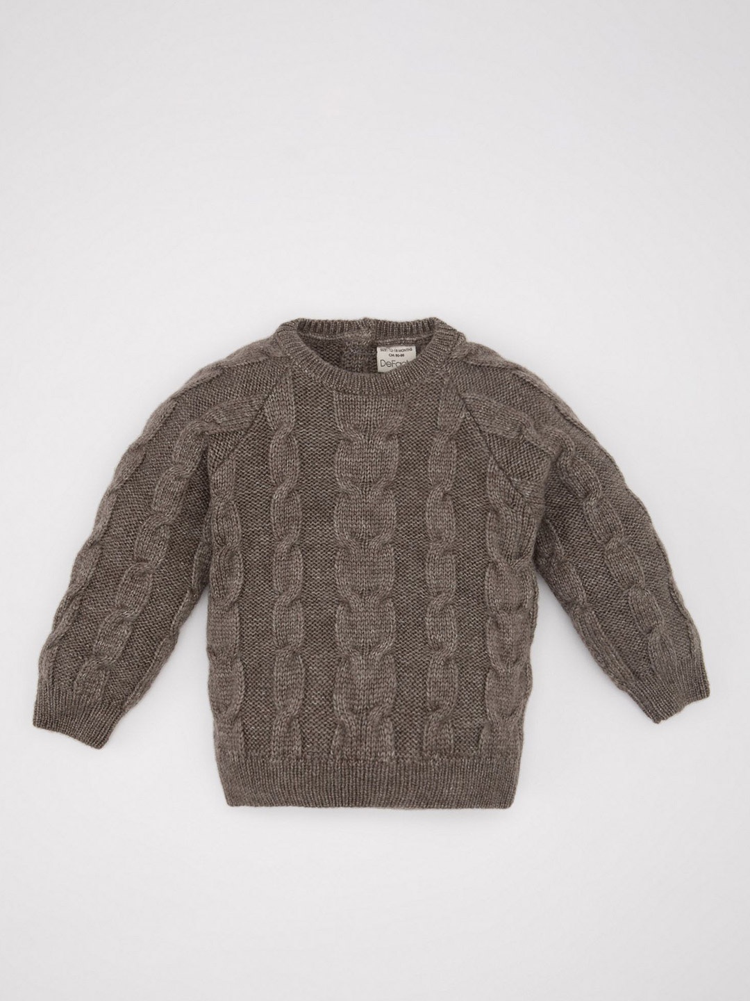 

DeFacto Boys Cable Knit Pullover, Brown
