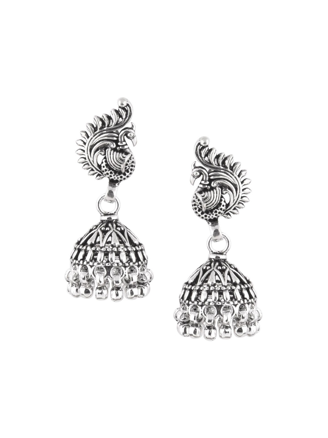 

Indianshelf 92.5 Sterling Silver Contemporary Jhumkas