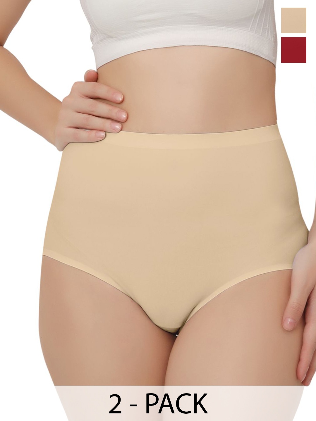 

Bella Voste Pack Of 2 Women Tummy Control Shapewear, Beige