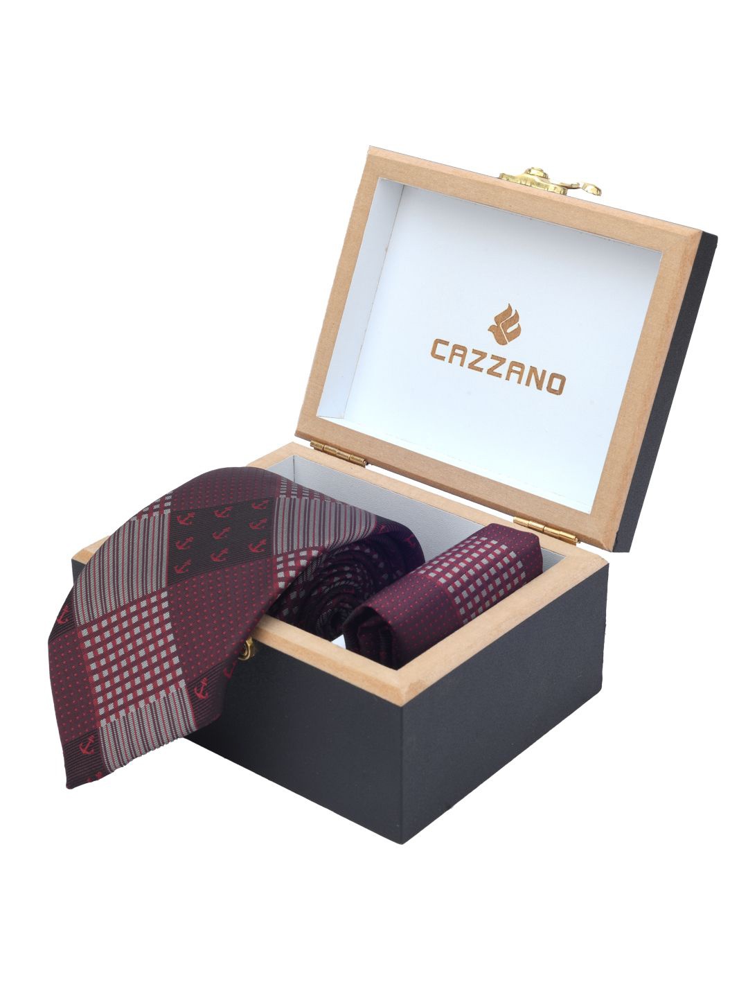 

Cazzano Men Accessory Gift Set of, Maroon