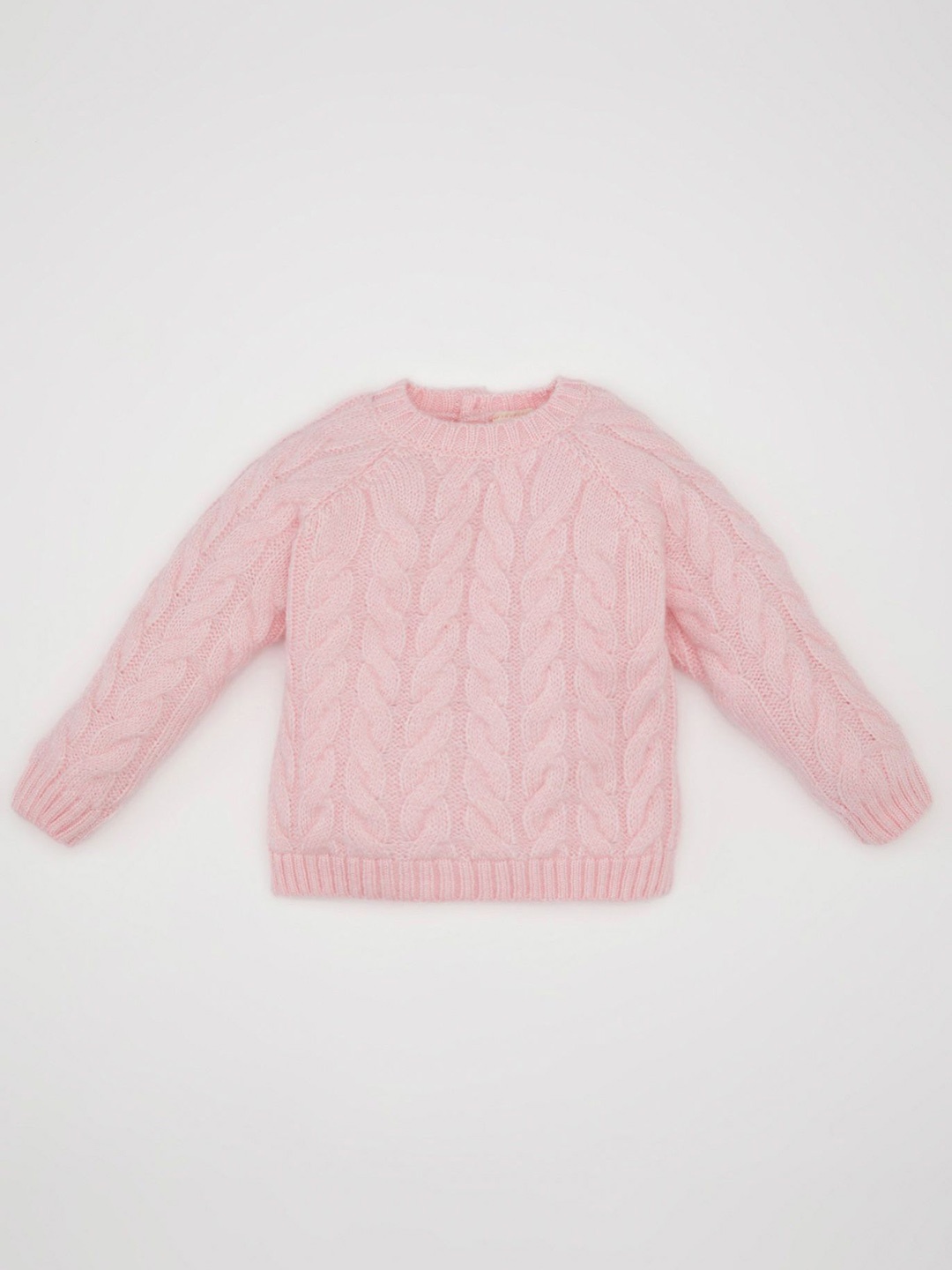 

DeFacto Girls Cable Knit Pullover, Pink