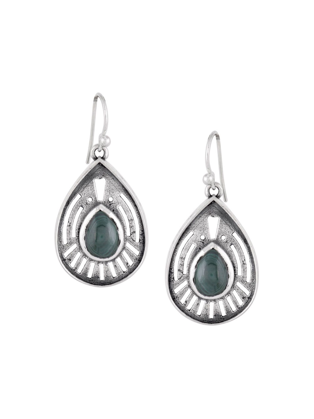 

Indianshelf 92.5 Sterling Silver Contemporary Artificial Beaded Drop Earrings