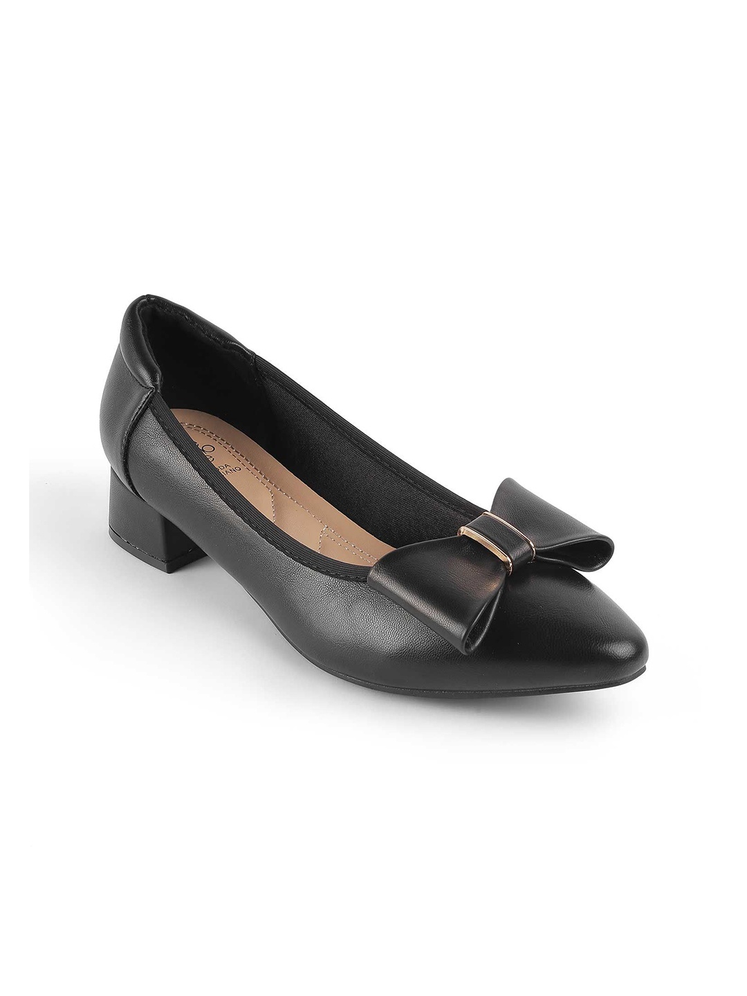 

Tresmode Women's Work Slim Heeled Pumps with Bows, Black