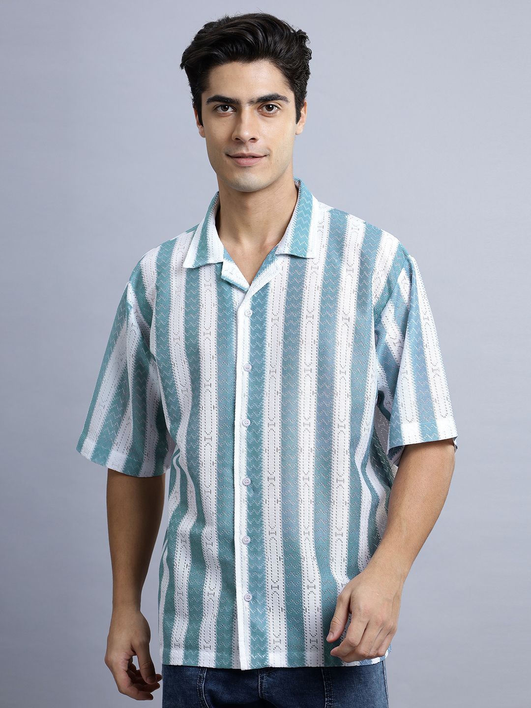 

N AND J Men Opaque Cotton Casual Slim Fit Shirt, Blue
