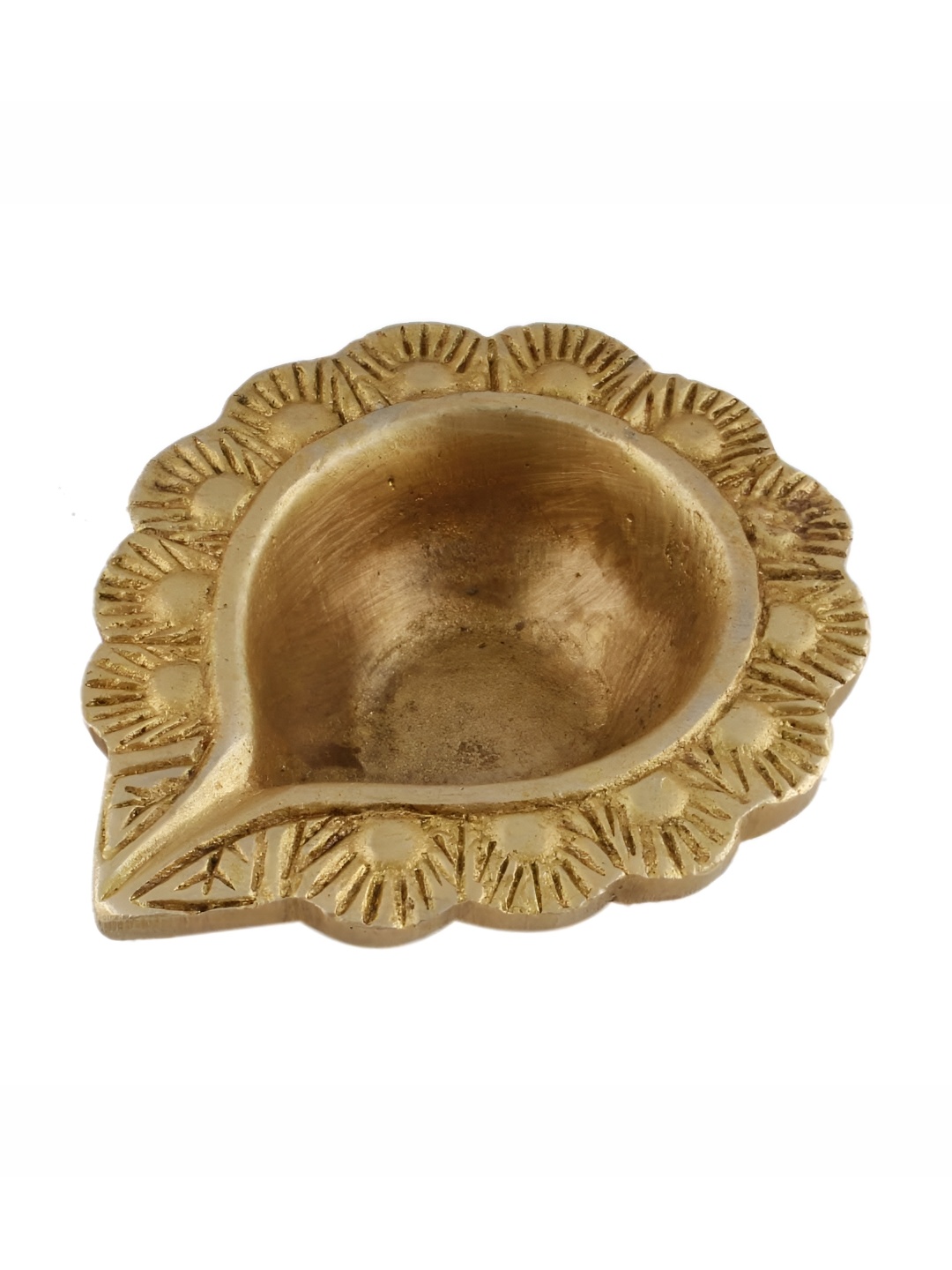 

Indianshelf Gold-Toned Textured Brass Diwali Deepak Diya