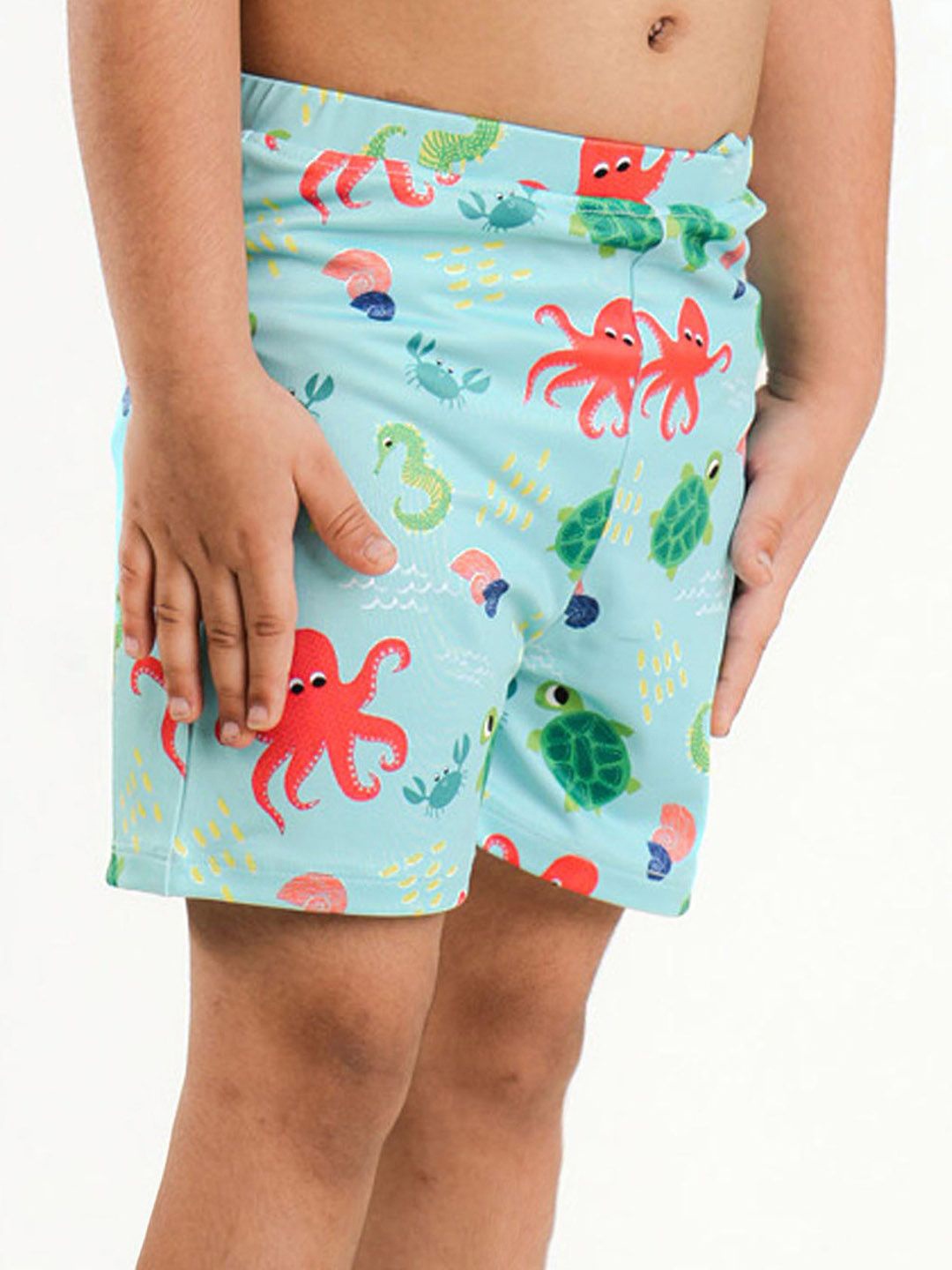 

Somersault Boys Abstract Printed Swim Shorts, Blue