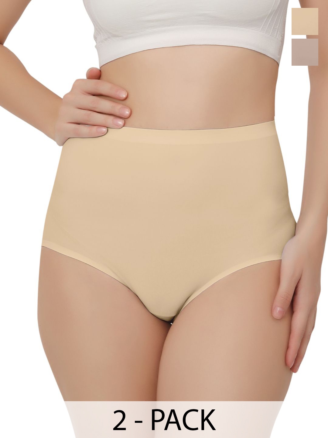 

Bella Voste Pack Of 2 Tummy Control Women Shapewear, Beige
