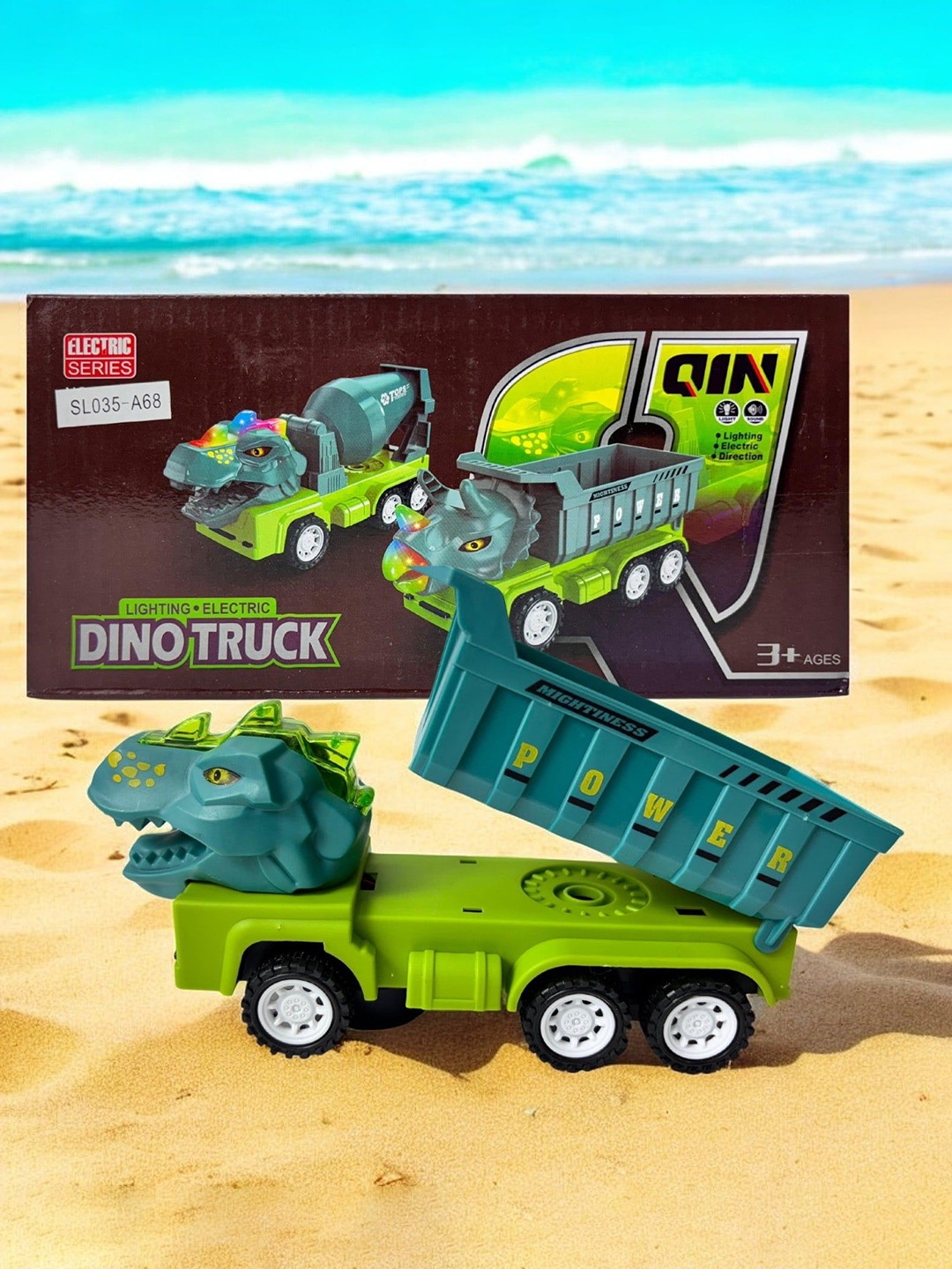 

PLANET of Toys Kids Light Music Dino Truck, Green