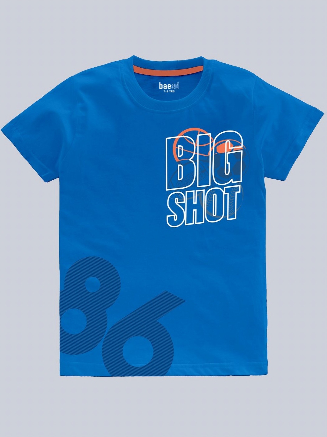 

BAESD Boys Typography Printed Round Neck Cotton T-shirt, Blue