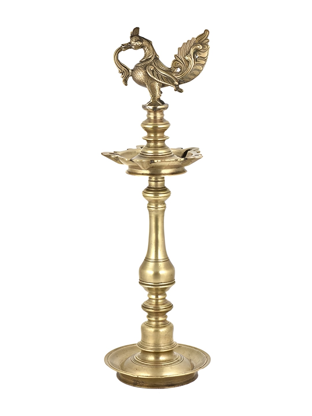 

Indianshelf Gold-Toned Brass Diwali Long Standing Oil Lamp Diya