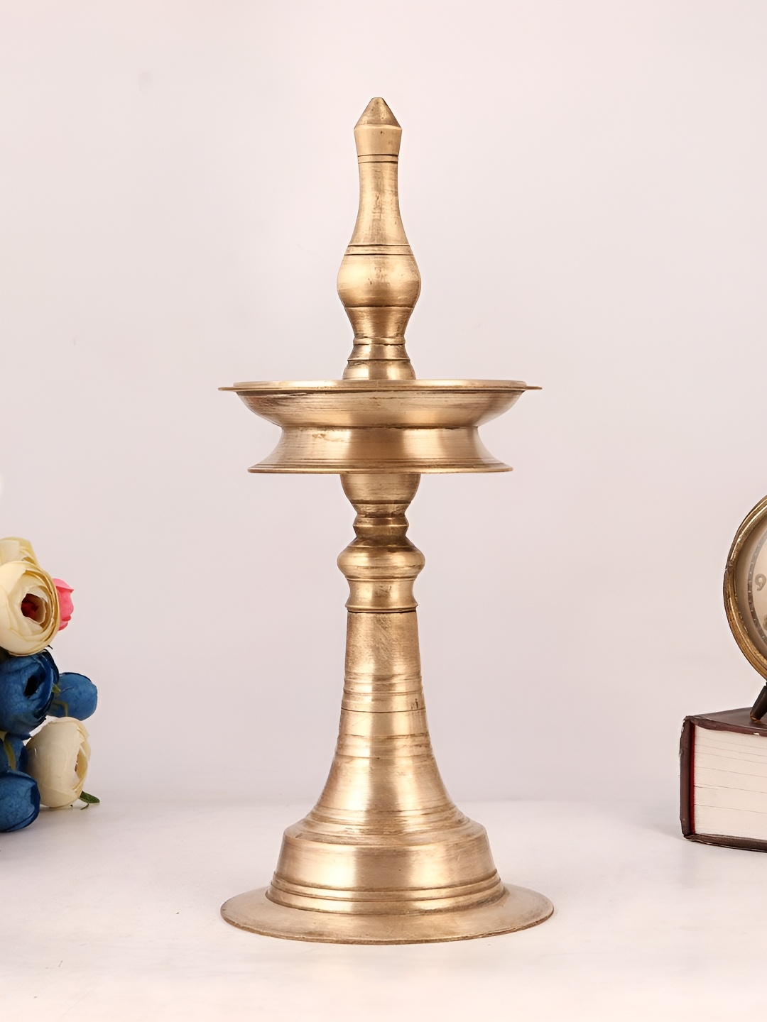 

Indianshelf Gold-Toned Textured Brass Pooja Diya