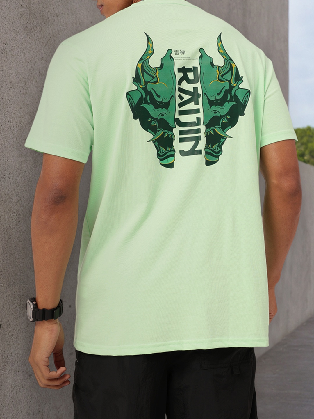 

Kook N Keech Thunderous Grunge Roar Printed T-shirt, Green
