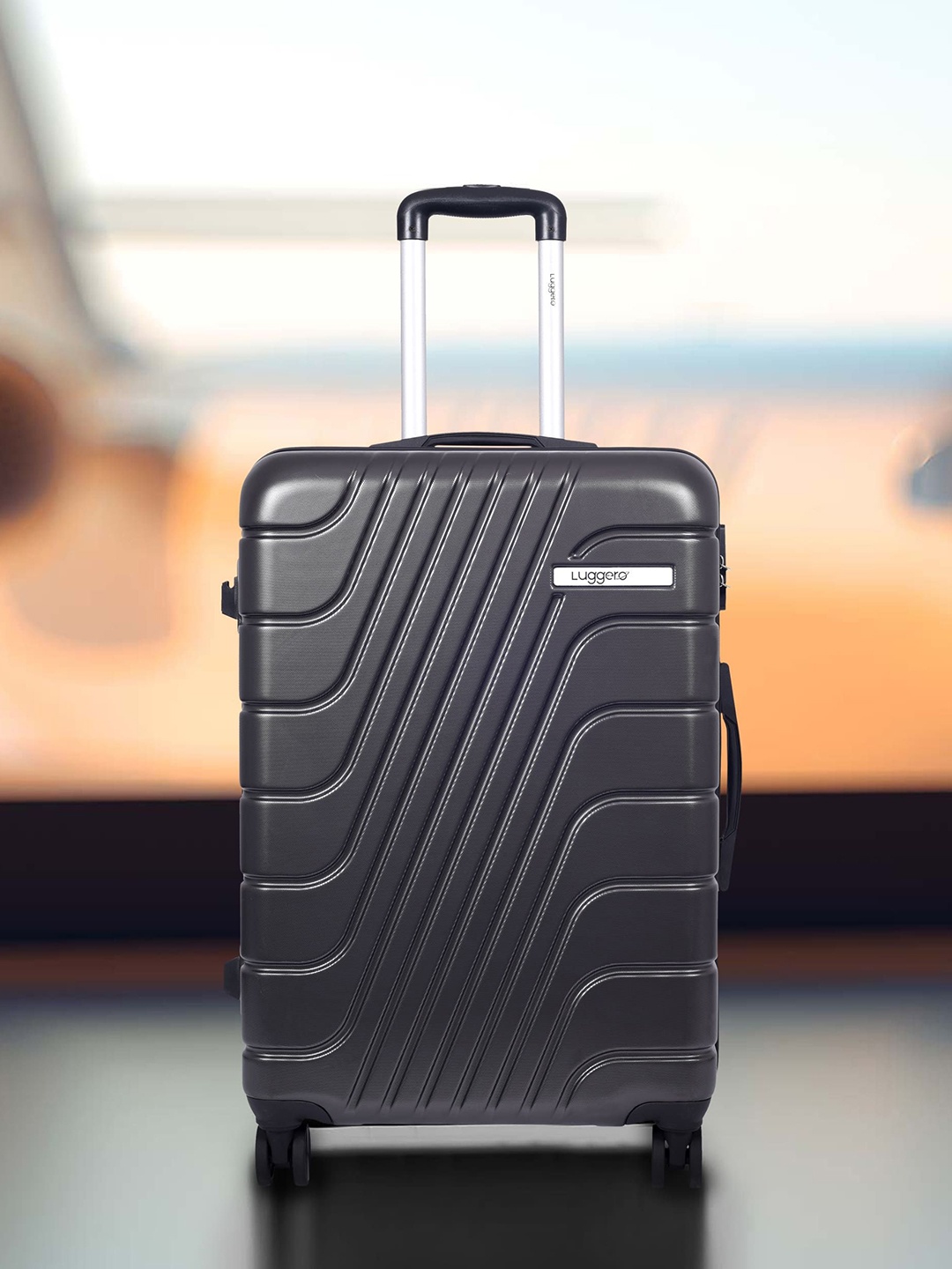 

Luggero Hard-Sided Medium Trolley Bag Suitcase Up To 100L, Grey