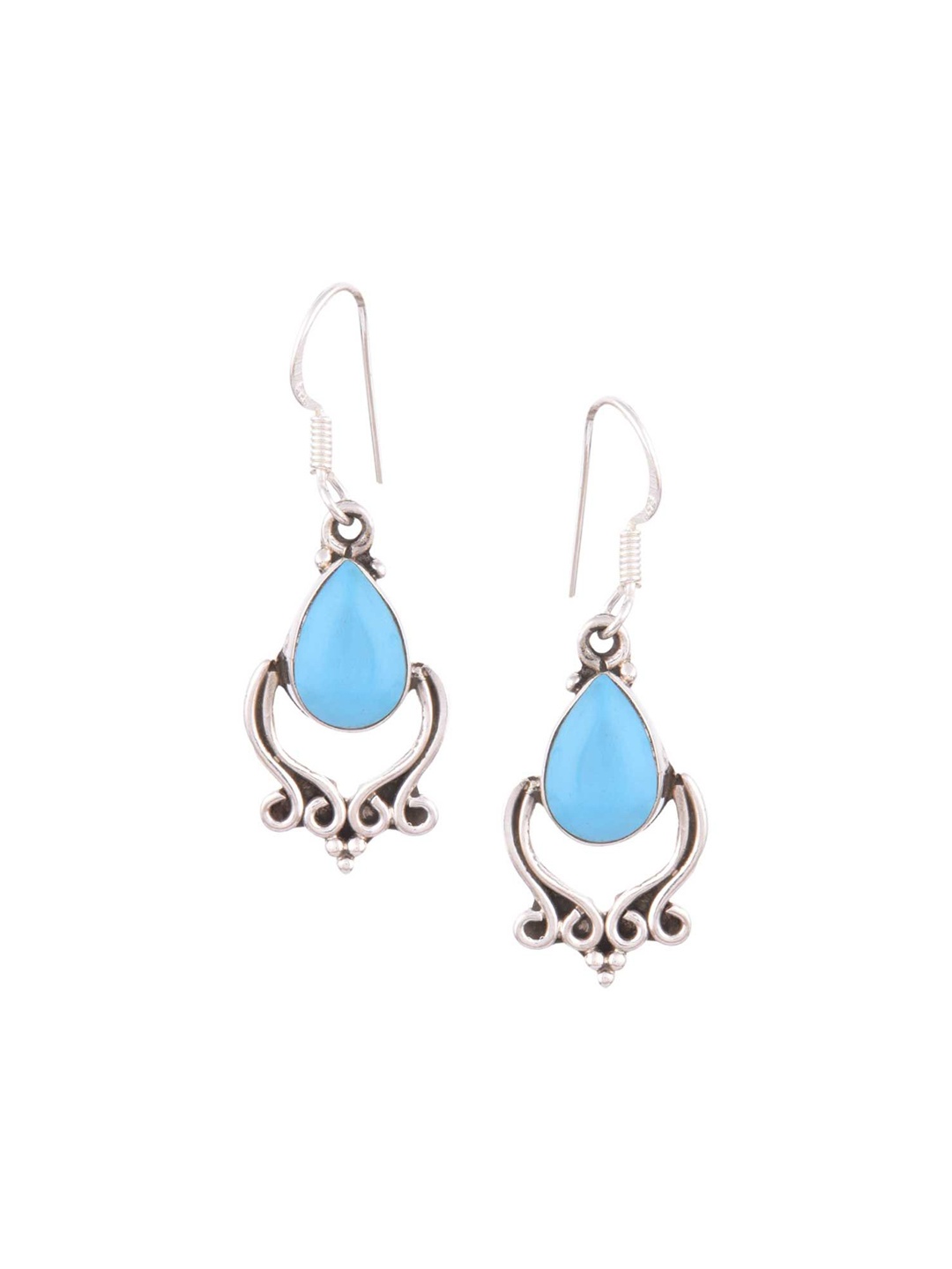 

Indianshelf 92.5 Sterling Silver Contemporary Drop Earrings