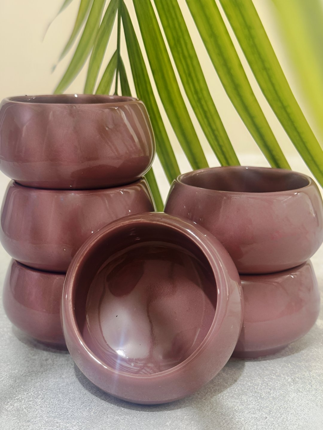 

Lupaava Brown 2024 6 Pieces Ceramic Microwave Safe Dip Bowl