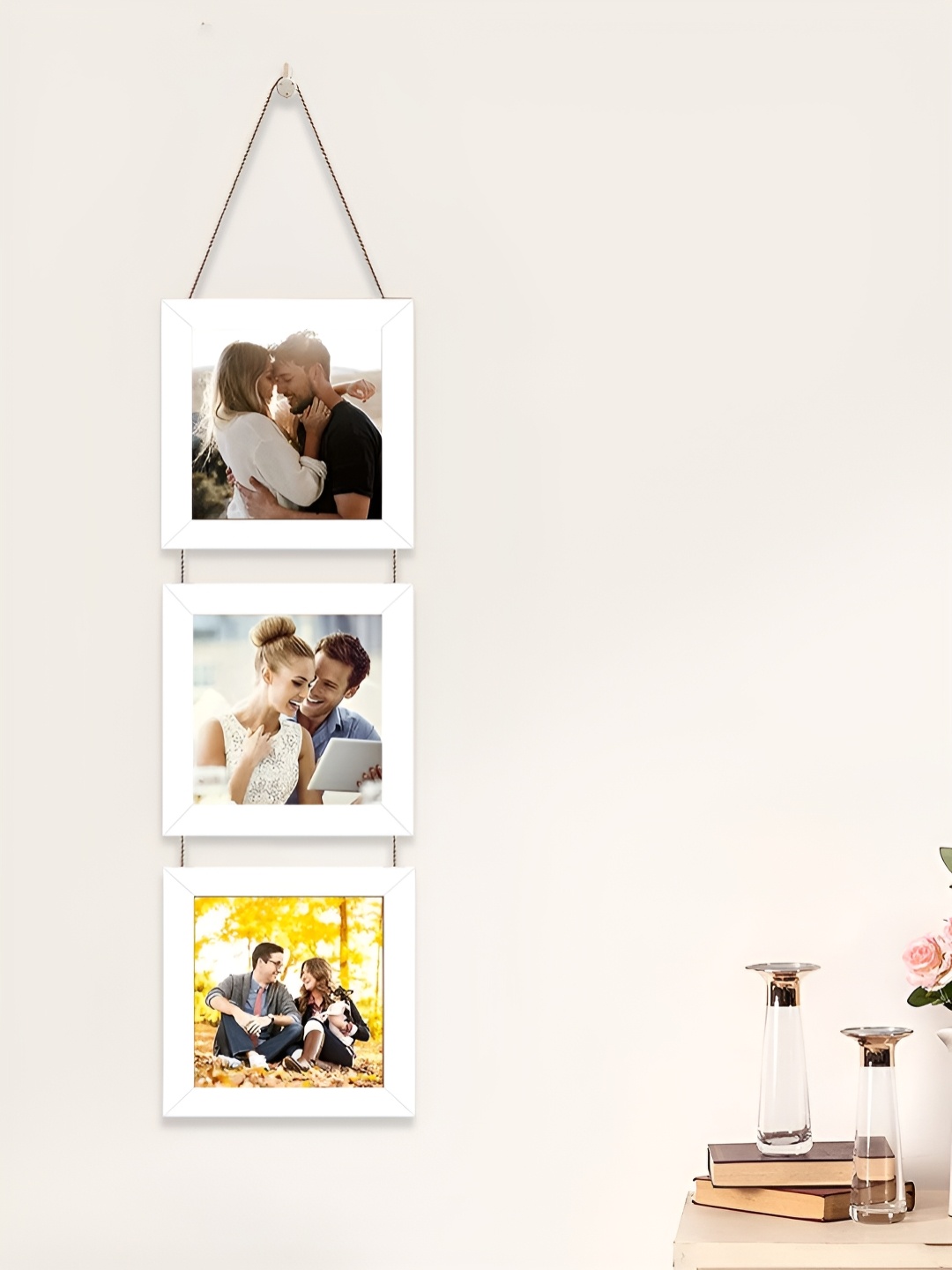 

Art Street White 3-Pc Wood Wall Hanging Photo Frame