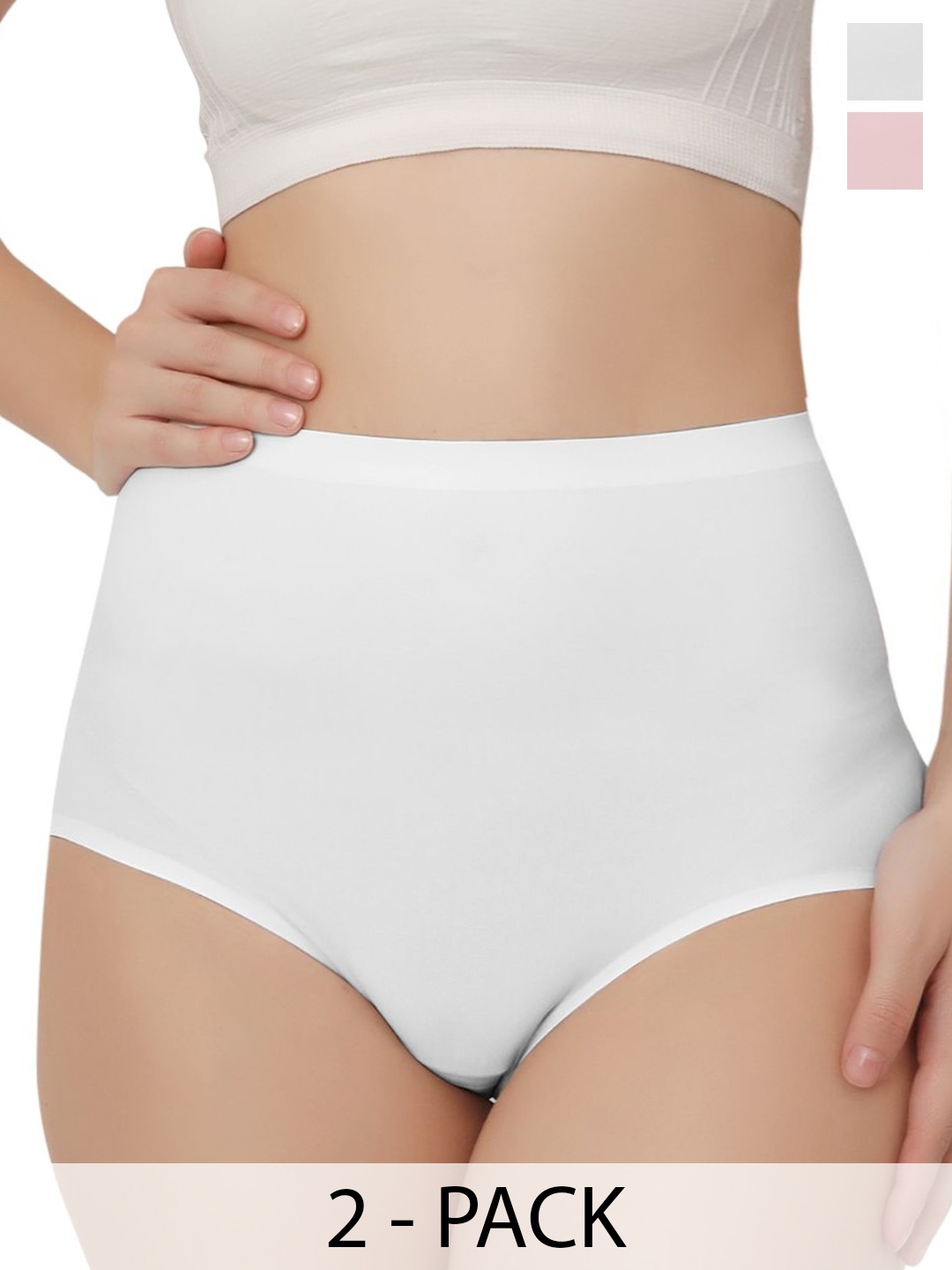 

Bella Voste Pack Of 2 Tummy Control Women Shapewear, Pink