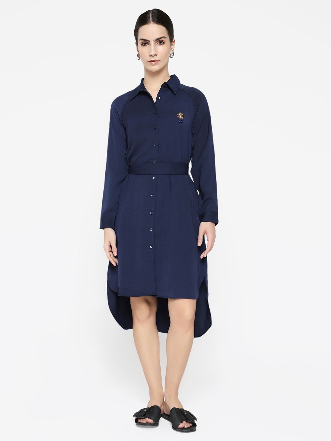

RAREISM Formal A-Line Midi Dress, Navy blue