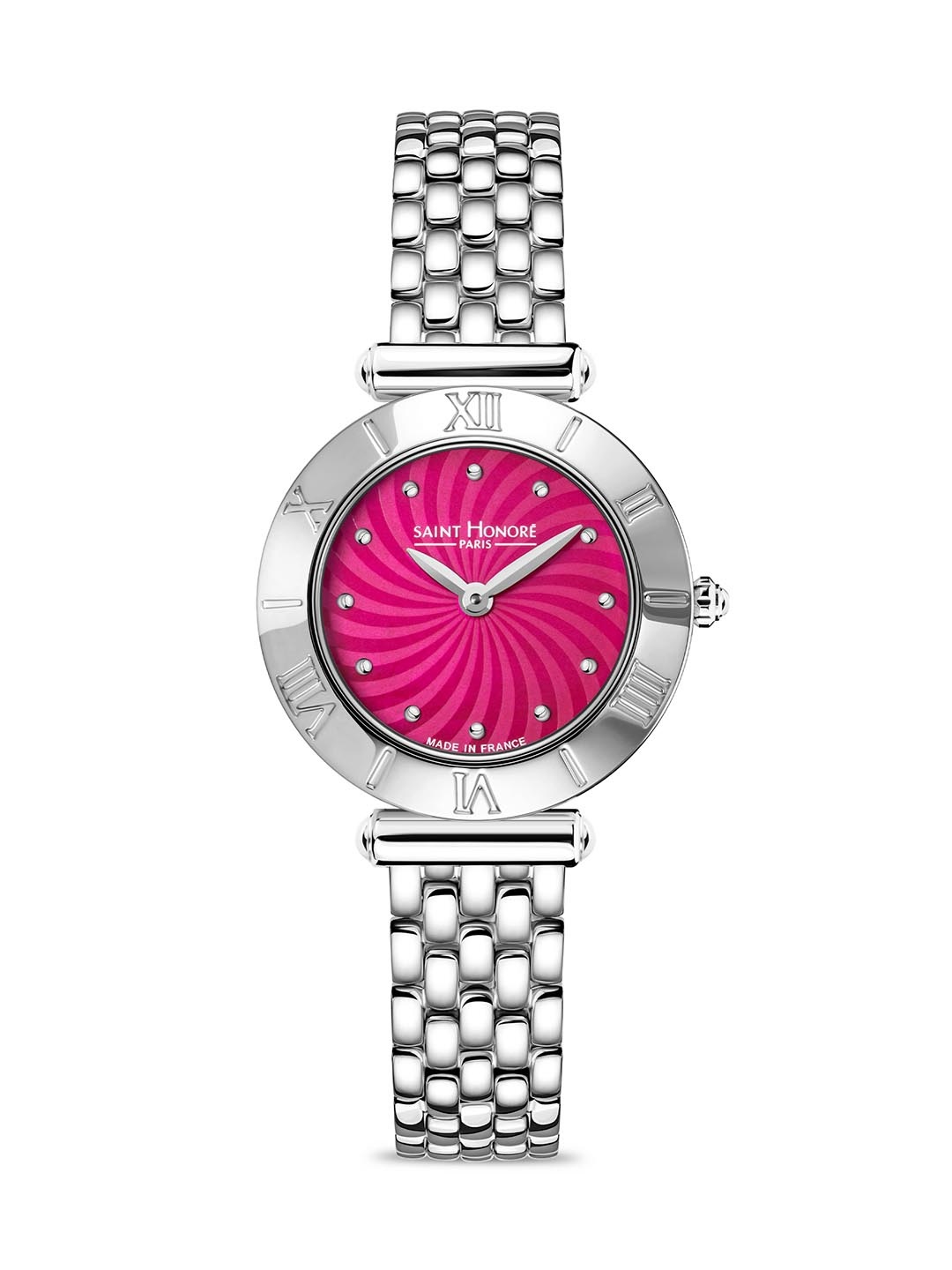 

SAINT HONORE PARIS Women Gala Quartz Pink Round Watch- GA721161-1RYIN, Silver