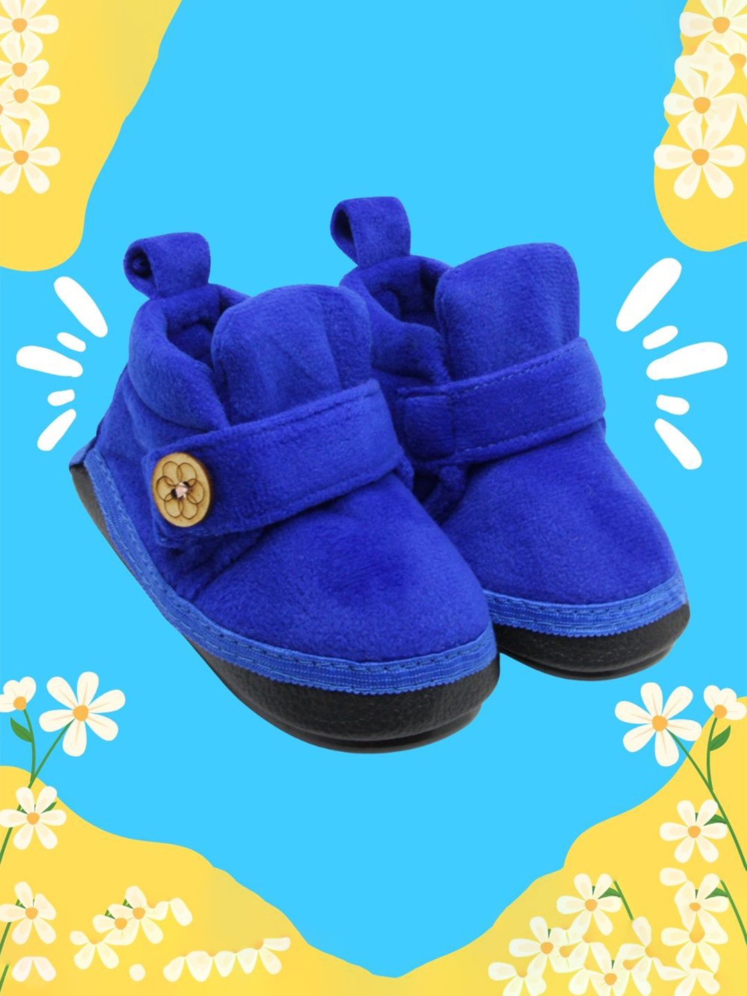 

NESKA MODA Kids Velvet Sound Booties, Navy blue