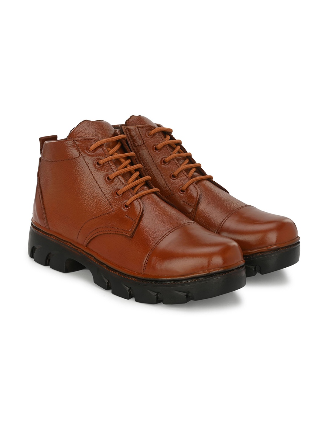 

SHOE DAY Men Block Heeled Regular Boots, Tan