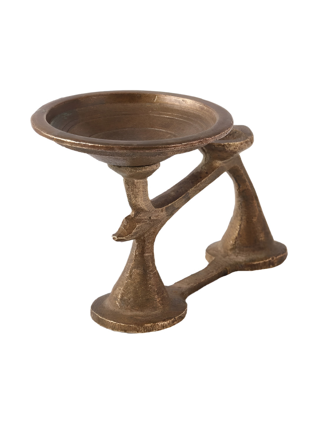 

Indianshelf Gold Toned Textured Aarti Oil Diya