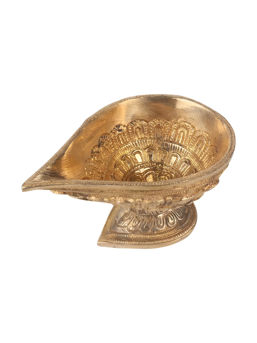 

Indianshelf Gold Toned Textured Brass Pooja Diya