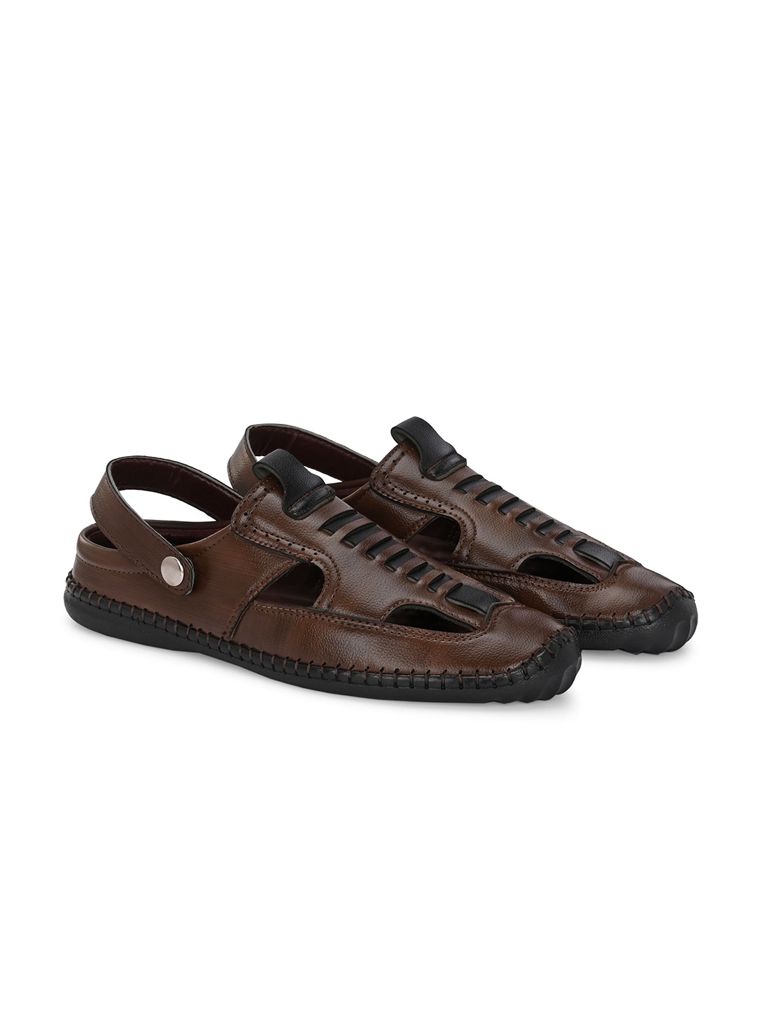 

knoos Men Ethnic Shoe-Style Sandals, Brown