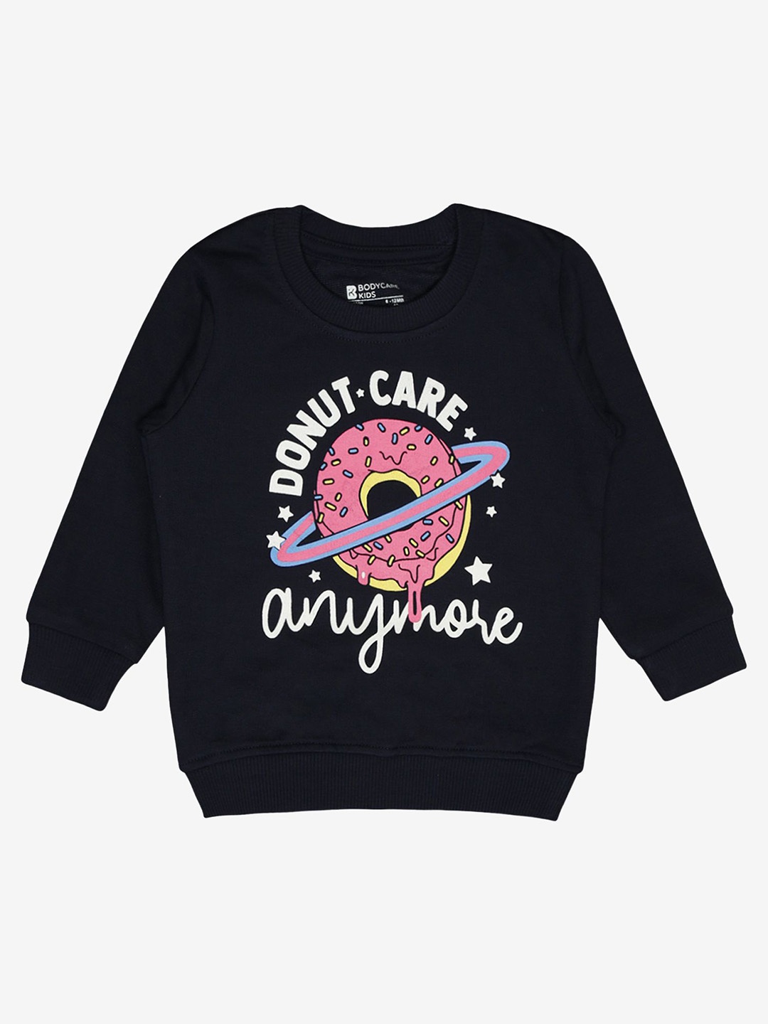 

Bodycare Kids Girls Typography Printed Round Neck Sweatshirt, Navy blue